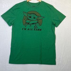 Star Wars baby Yoda “I’m all ears”‎ mens medium T-shirt